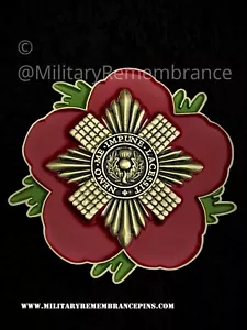 Scots Guards SG Remembrance Flower Lapel Pin (P57) - Picture 1 of 2