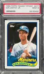 💥 Ken Griffey Jr 1989 Topps Traded Tiffany #41T Seattle Mariners HOF RC PSA 9 - Picture 1 of 2