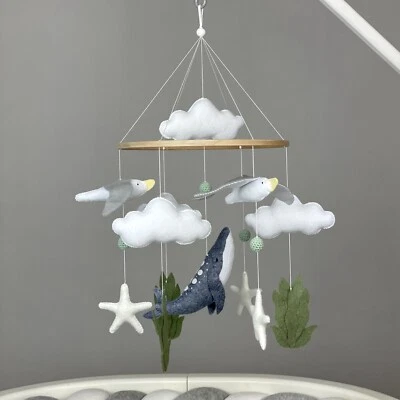 Ocean Bebé Móvil para Cuna Ballenas Vivero Móvil Gaviotas Bajo el Mar Móvil Foto 1 de 4