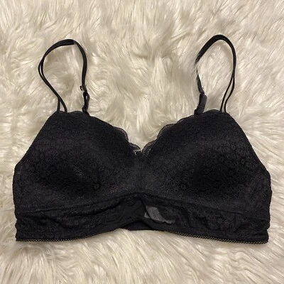 Aerie 34A Bra Black Padded Wireless Back Closure  - Image 1 of 4