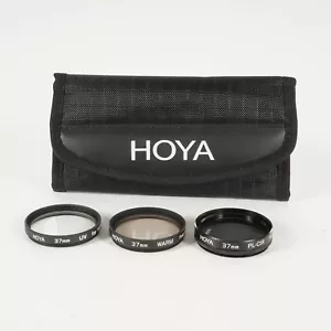Hoya 37mm Filter Set- UV for Video, Circular Polarizer, & Warm - Picture 1 of 6
