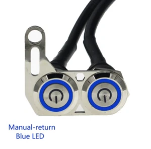 12V 10A DUAL LED WATERPROOF MOTORCYCLE MANUAL-RETURN SWITCHES - Bild 1 von 2