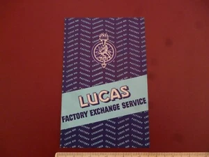 JOSEPH LUCAS SERVICIO DE INTERCAMBIO DE FÁBRICA FOLLETO/FOLLETO PUB Nº 1110J STARTERS ETC - Imagen 1 de 8