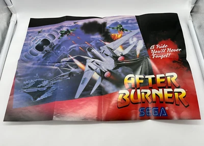 After Burner Sega Master System Poster Insert Great Condition 16 3/4" x 11 1/2" - Image 1 of 4