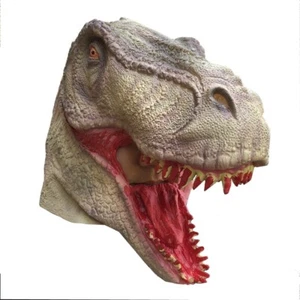 Erwachsene Horror Dinosaurier Maske T-Rex Halloween Maske Deluxe Latex Vollkopfmaske - Bild 1 von 3