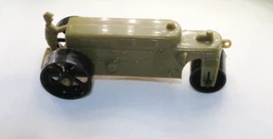 Vintage Banner Dampfwalze mit Bediener Zelluloid Kunststoff USA 5 - Bild 1 von 3