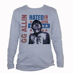 GG Allin Hardcore Punk Rock T-Shirt Langarm Grau Größe S-2XL - Bild 1 von 2