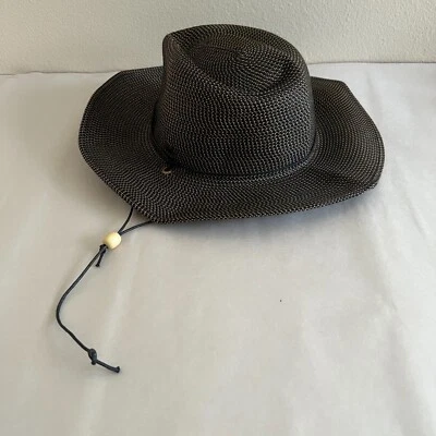 Wallaroo Hat Co Mujer Fedora Talla M Tejido Negro Tostado Exterior Festival Boho Informal Foto 1 de 4