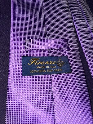 Corbata de cuello vintage FIRENZE hecha en Italia PÚRPURA REALEZA Passion SETA SEDA ❤️sj7m63 Foto 1 de 4