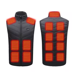 Gilet Riscaldato 15 Zone Riscaldanti Con Batteria 10000mAh Gilet Riscaldante Elettrico - Foto 1 di 4