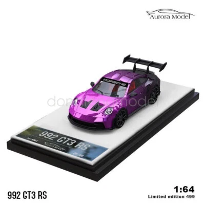 For Aurora 1:64 Scale 992 GT3 RS RWB 964 Karting Figure Sport Diecast Metal - Image 1 of 4