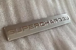 New Supercharged Boot Badge Fits Range Rover Sport Silver/Chrome detail - Picture 1 of 3