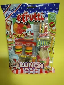 Bolsa de almuerzo gomosa original eFrutti, 2,7 OZ, sin gluten y nueces, pizza hamburguesa cola + - Imagen 1 de 2