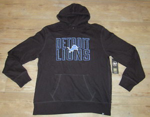 Detroit Lions NFL Team '47 Top Tier Black Soft Hoodie Jacket size Men's 2XL