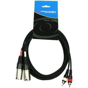 CAVO AUDIO MICROFONO 2 XLR 3 POLI MASCHIO 2 RCA CINCH 3MT ADATTATORE MIXER AMPLI - Foto 1 di 1