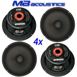 4x  MB Acoustics 8" Midrange Pro Audio Speakers 4 ohms 2000 Watts - Picture 1 of 8