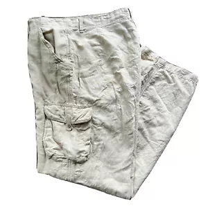 Columbia XCO Women’s Linen Cargo Pocket Pants Relaxed Fit Size 16 - Picture 1 of 8