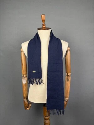 Lacoste Mujer Bufanda Azul Logo Prendas para el Cuello Cómodas Exterior Foto 1 de 4