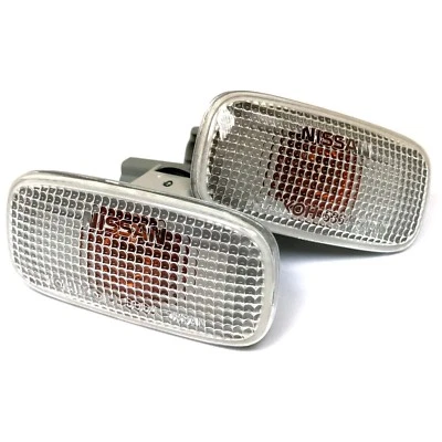 Conjunto de lentes JDM Nissan 99-02 Skyline GT-R GTR R34 para-lama dianteiro marcadores laterais transparentes - Imagem 1 de 2