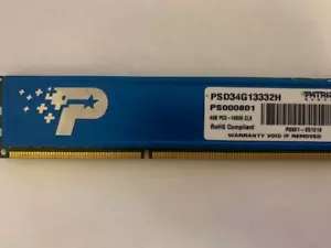PATRIOT 4GB DDR3-1333MHz PC3-10600 1.5V UDIMM PSD34G13332H - Picture 1 of 2