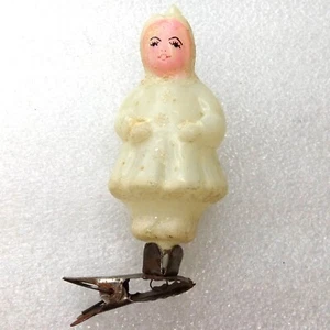 Altes Vintage Glas Weihnachtsschmuck Baum Neujahr Weihnachtsdekoration Schneemann - Bild 1 von 6