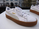PUMA 366487-02 Smash Platform scarpe da donna sneaker pelle bianche taglia 40 (UK6,5) come nuove