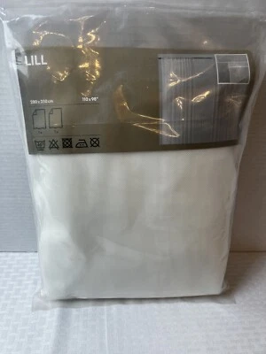 IKEA LILL Blanco Largo Red Cortinas Ventana Encaje Transparente 110x98” 250x280cm 1 Par Foto 1 de 4