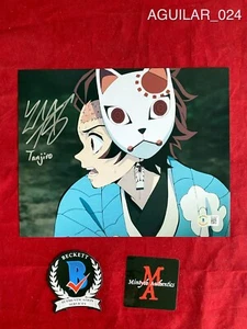 FOTO 8x10 ZACH AGUILAR AUTOGRAFATA FIRMATA! DEMON SLAYER! BECKETT COA! - Foto 1 di 1
