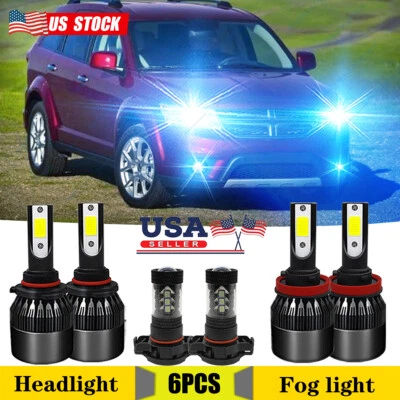 Faros antiniebla luces altas bajas para Dodge Journey 2010-2018 2019 8000 k LED Foto 1 de 4