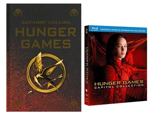 HUNGER GAMES Collezione Completa 4 Film + Libro Saga (4 BLU-RAY + Libro) - Picture 1 of 3
