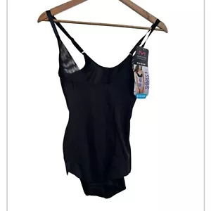 Body modellante Maidenform nero Shapewear busto aperto taglia M nuovo - Foto 1 di 7