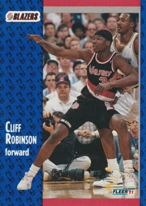Cliff Robinson 1991 Fleer #172 Trailblazers NBA Basketball Card Free Shipping - Picture 1 of 2
