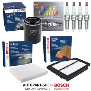 FOR HONDA CIVIC 1.8 i-VTEC MK9 BOSCH OIL AIR CABIN FILTER SERVICE KIT & PLUGS - Picture 1 of 1
