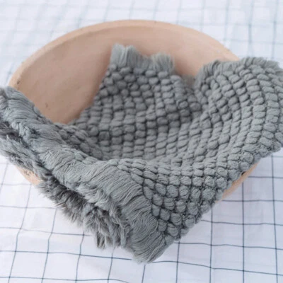 Recién Nacido Estudio Fotografía Prop Bebé Niños Telón de Fondo Manta Fondo Tejido Estera Foto 1 de 4