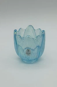 Fenton Blautopas Lotusblume Karneval Glas Votivkerzenhalter frshp - Bild 1 von 9
