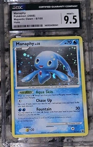 2008 Pokemon EX Majestic Dawn #8/100 Manaphy Holo CGC 9.5 MINT+ - Picture 1 of 2