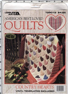 Folleto de acolchado de artes de ocio "Country Hearts" # 199019 con plantilla de vinilo Foto 1 de 4