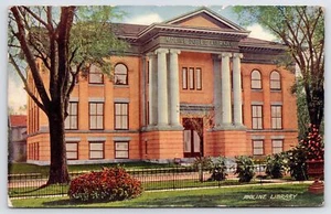 Moline Carnegie Public Library~Wrought Iron Fence~Closed 2008~Now For Sale~1908 - Picture 1 of 2