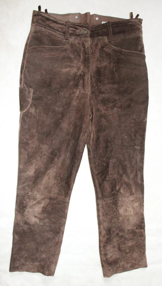 ALPHORN DAMEN 7/8 LEDER HOSE GR 36 93CM LEDERHOSE WIESN  TRACHT - Bild 1 von 4