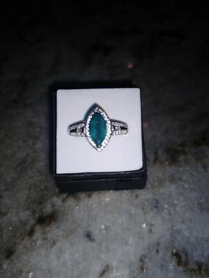 Anillo/Placa/SSlvr 2,50 Cts AAA Grandidierita, Talla 10 Foto 1 de 4