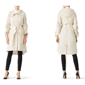 Elizabeth and James Bowery Oversize Jacket Trench Cream Size Medium NO BELT - Picture 1 of 15