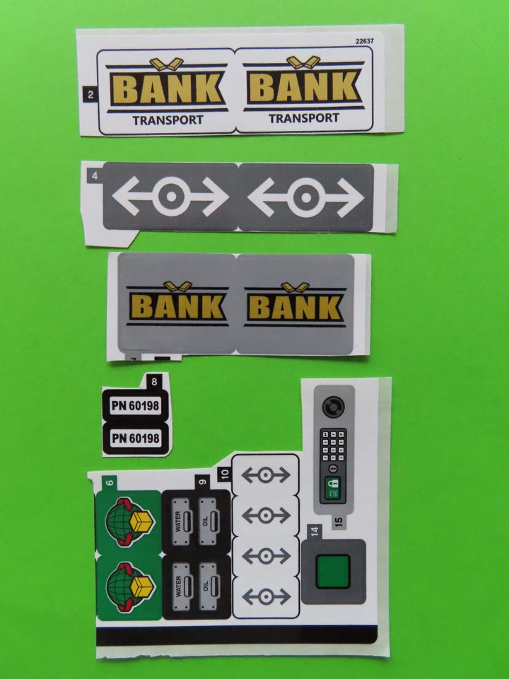 Lego 1 x Sticker Bogen mit 20 Stickern  nicht komplett  Set 60198 NEU - Bild 1 von 1