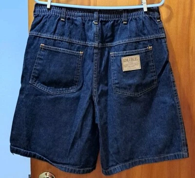 Duke Haband Shorts Jean Denim Mens Size 36 (Measures 34") Blue Stretch Waist - Image 1 of 4