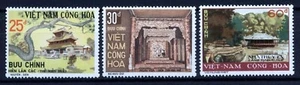 Estampillas de Vietnam 1975 Pabellón Hien Lam, Huế Scott # 501-503 MNH - Imagen 1 de 1