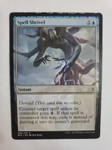 MTG Magic The Gathering Card Spell Shrivel Instant Blue Battle for Zendikar 2015 - Picture 1 of 1