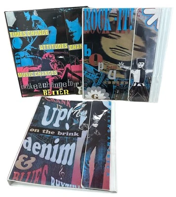 NOS! 3 VTG 1990s Stuart Hall GITANO tri fold school binders 2 folders each - Image 1 of 4