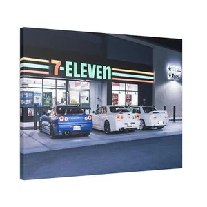 Nissan GTR R34 High Resolution Museum Quality Horizontal Canvas Print #010 - Picture 1 of 10