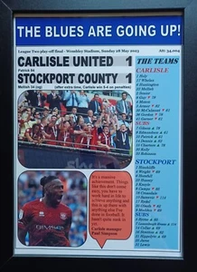 Carlisle United 1 Stockport 1 - 2023 League Two play-off final - souvenir print - Picture 1 of 5