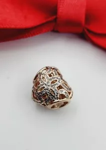 New Genuine Pandora Rose Gold Love & Appreciation Openwork Charm #780003CZ - Picture 1 of 8