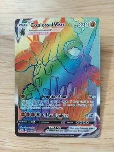 Coalossal Vmax 189/185 Vivid Voltage NM Full Art Secret Rainbow Rare Pokemon - Picture 1 of 2